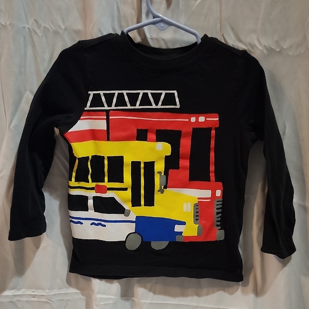 Old Navy Black Long Sleeve Shirt with Colorful Design